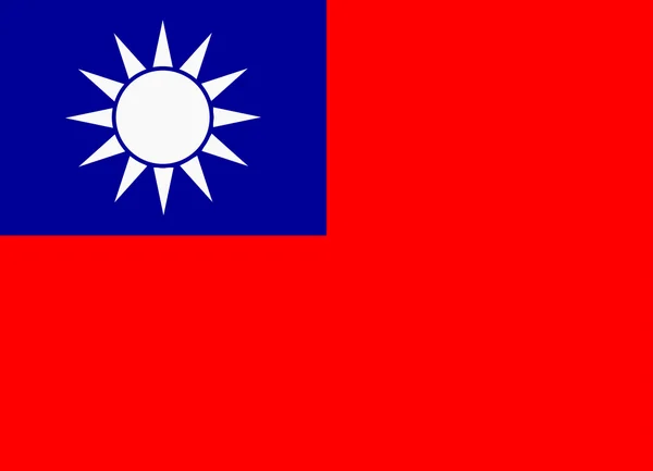 Bandera de Taiwan — Vector de stock