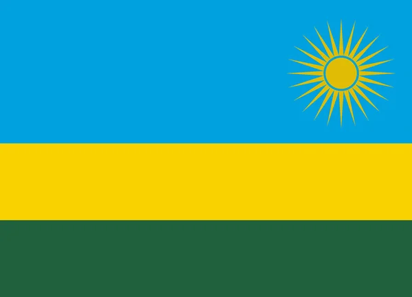 Vlag van rwanda — Stockvector