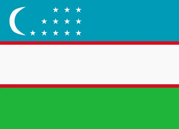 乌兹别克斯坦国旗 — 图库矢量图片
