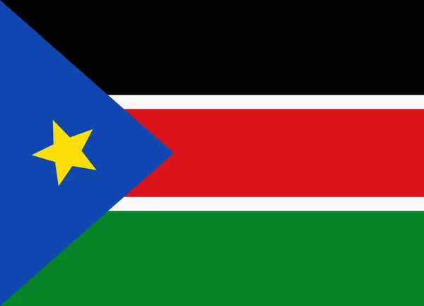 南スーダンの国旗 — ストックベクタ