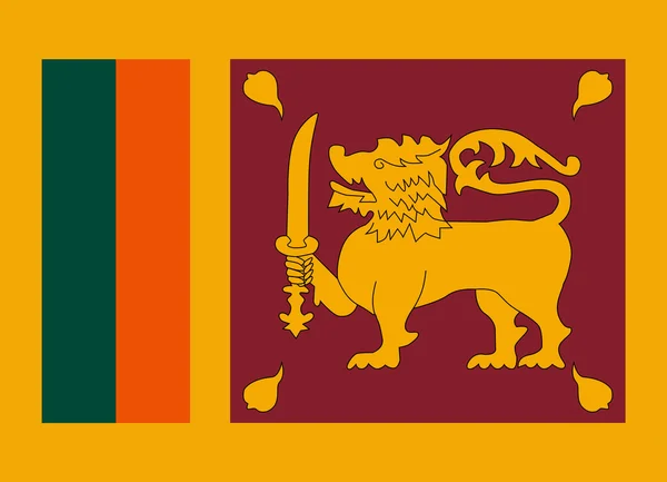 Bandeira de sri lanka — Vetor de Stock