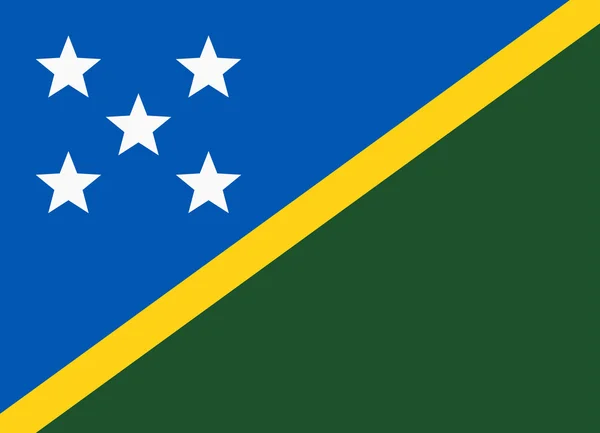 Vlag van de Salomonseilanden — Stockvector