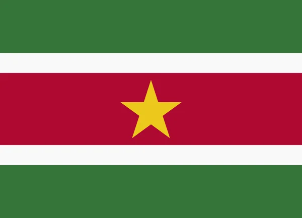 Bandera de surinam — Vector de stock