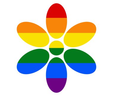 LGBT bayrağı. gay, lezbiyen, biseksüel ve transseksüel ikon vektörü