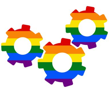 Vites LGBT bayrağı. gay, lezbiyen, biseksüel ve transseksüel ikon vektörü