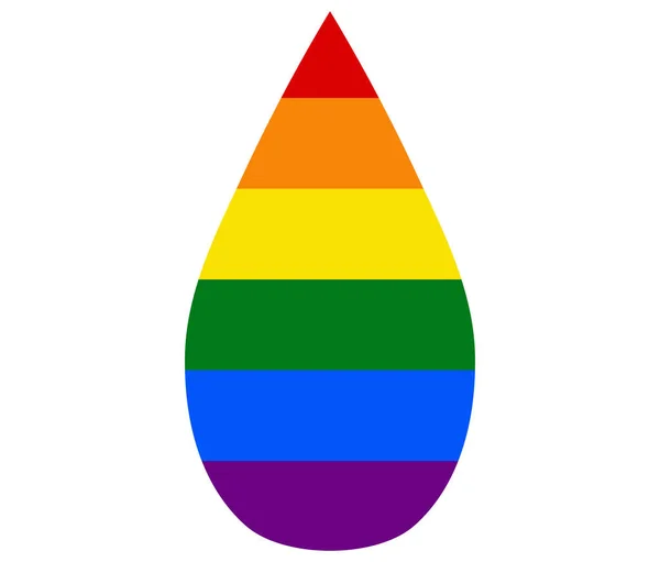 Laisser Tomber Drapeau Lgbt Gay Lesbienne Bisexuel Transgenre Icône Vecteur — Image vectorielle