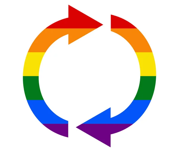 Double Flèche Drapeau Lgbt Gay Lesbienne Bisexuel Transgenre Icône Vecteur — Image vectorielle