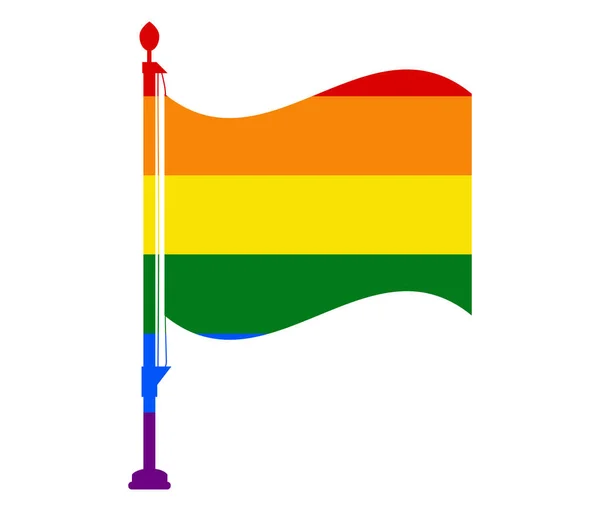 Drapeau Lgbt Drapeau Gay Lesbienne Bisexuel Transgenre Icône Vecteur — Image vectorielle