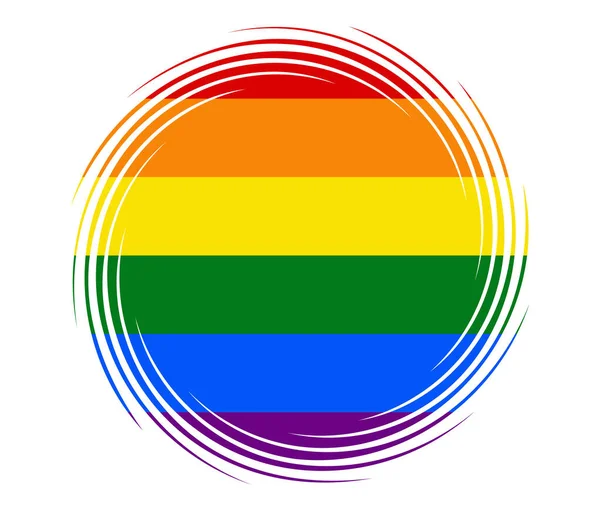 Cercle Abstrait Drapeau Lgbt Gay Lesbienne Bisexuel Transgenre Icône Vecteur — Image vectorielle