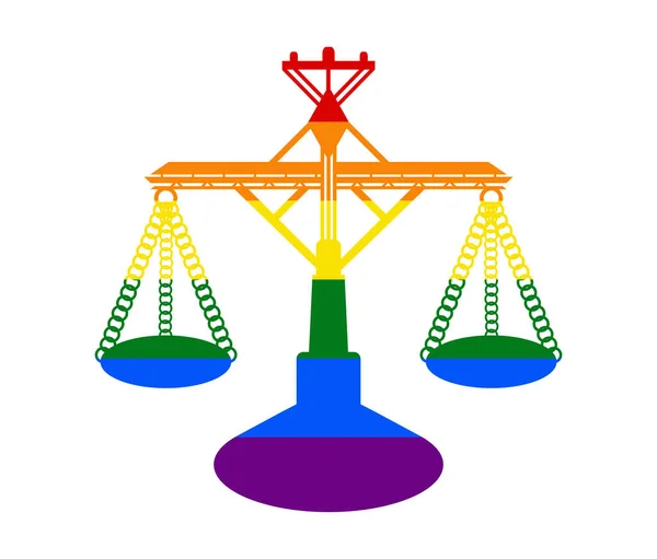 Equilibrar Bandeira Lgbt Gay Lésbicas Bissexual Transexual Ícone Vetor —  Vetores de Stock