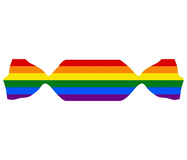 Bonbons Drapeau Lgbt Gay Lesbienne Bisexuel Transgenre Icône Vecteur — Image vectorielle