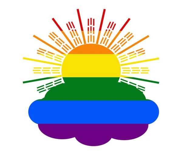 Мутный Лгбт Флаг Вектор Икон Геев Лесбиянок Бисексуалов Транссексуалов — стоковый вектор