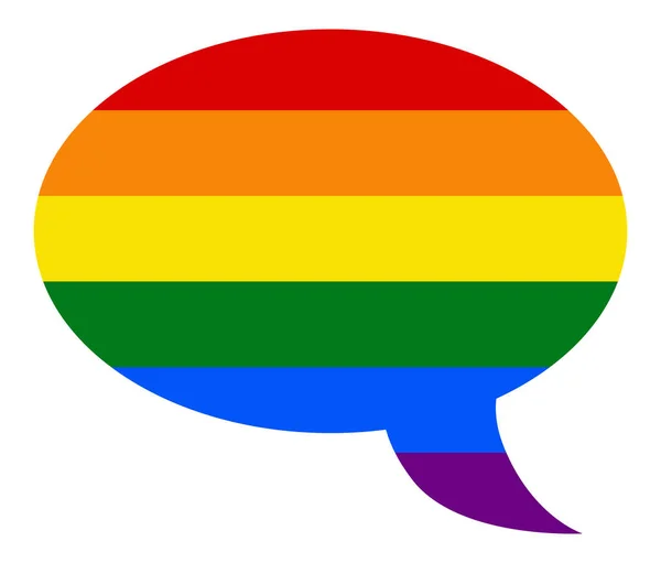 Bulle Bande Dessinée Drapeau Lgbt Gay Lesbienne Bisexuel Transgenre Icône — Image vectorielle
