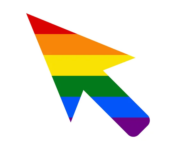 Curseur Drapeau Lgbt Gay Lesbienne Bisexuel Transgenre Icône Vecteur — Image vectorielle