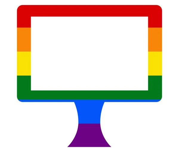 Afficher Drapeau Lgbt Gay Lesbienne Bisexuel Transgenre Icône Vecteur — Image vectorielle
