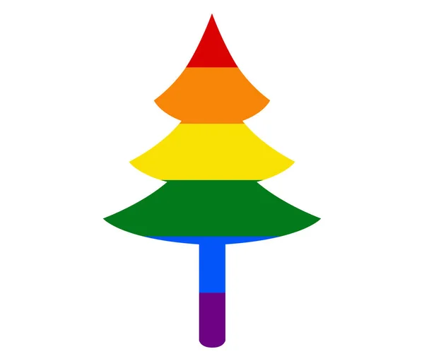 Arbre Nature Drapeau Lgbt Gay Lesbienne Bisexuel Transgenre Icône Vecteur — Image vectorielle