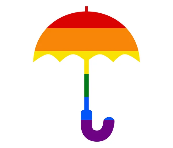 Drapeau Lgbt Parapluie Gay Lesbienne Bisexuel Transgenre Icône Vecteur — Image vectorielle