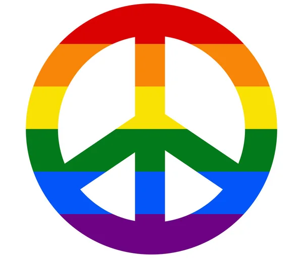 Peace Lgbt Flag Gay Lesbian Bisexual Transgender Icon Vector — Stock Vector