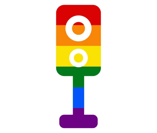 Speaker Drapeau Lgbt Gay Lesbienne Bisexuel Transgenre Icône Vecteur — Image vectorielle