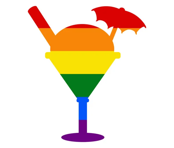 Bandiera Sundae Lgbt Gay Lesbica Bisessuale Transgender Icona Vettore — Vettoriale Stock