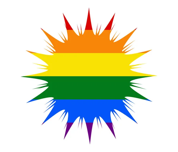 Sol Bandera Lgbt Gay Lesbiana Bisexual Transexual Icono Vector — Vector de stock