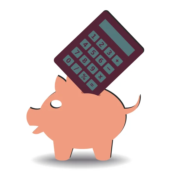 Ahorro calculadora — Vector de stock