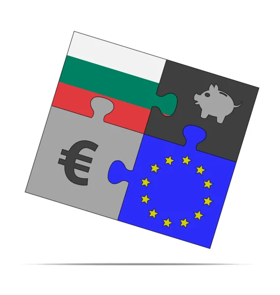 Savings puzzle bulgaria — Stock Vector