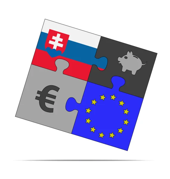 Savings puzzle slovakia — Stock Vector