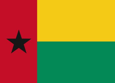 Gine Bissau bayrak vektör