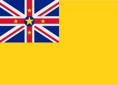 Niue bayrak vektör