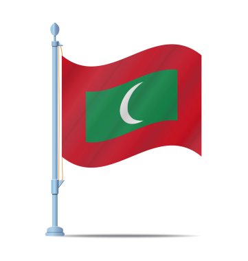 Maldivler bayrağı vektör