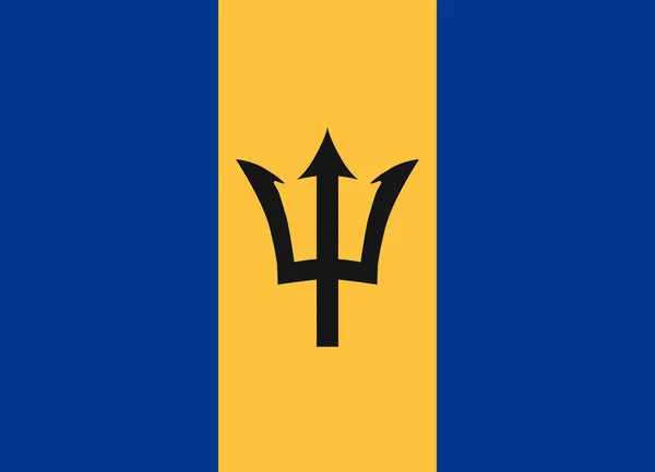 Barbados flagga vektor — Stock vektor