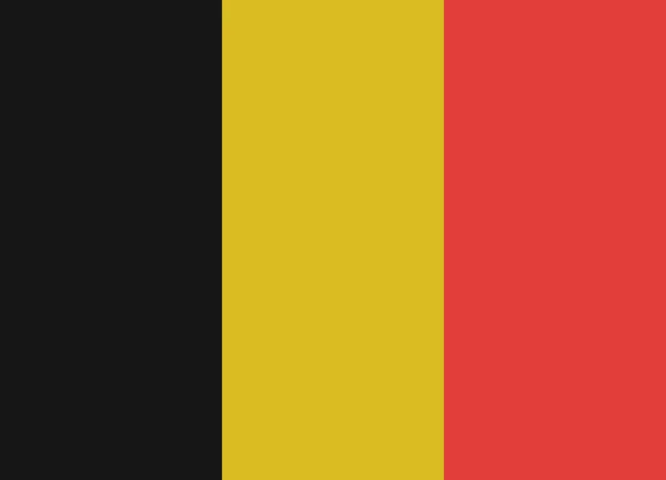 Vettore bandiera Belgio — Vettoriale Stock