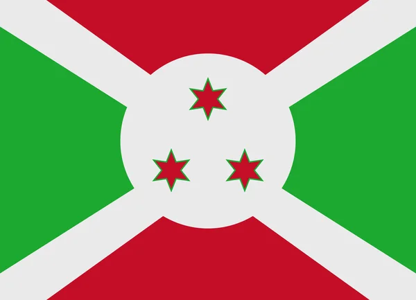 Vlag van Burundi vector — Stockvector