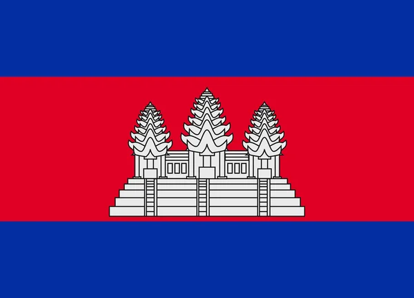 Vecteur drapeau Cambodge — Image vectorielle