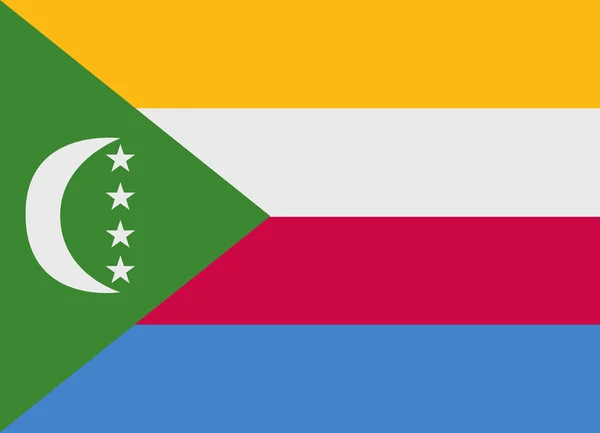 Вектор флага Коморских островов — стоковый вектор