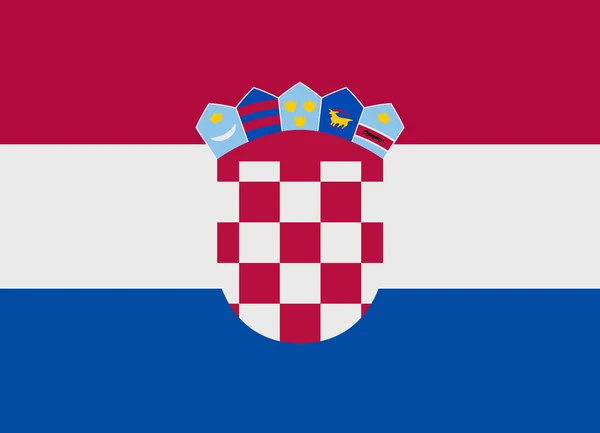 Векторний прапор Хорватії — стоковий вектор