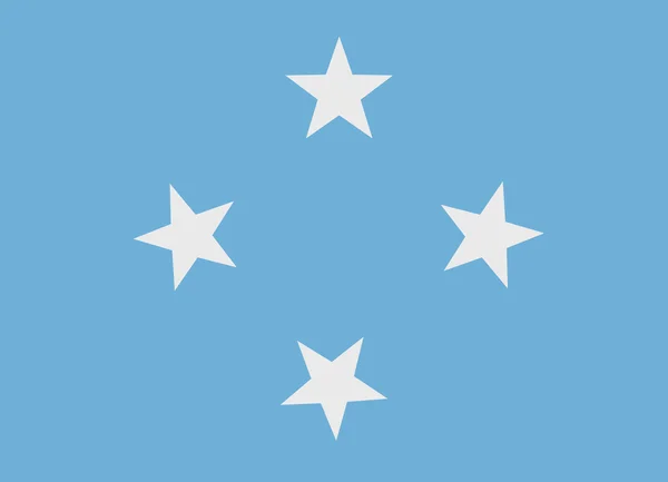 F.S. vettore bandiera micronesia — Vettoriale Stock