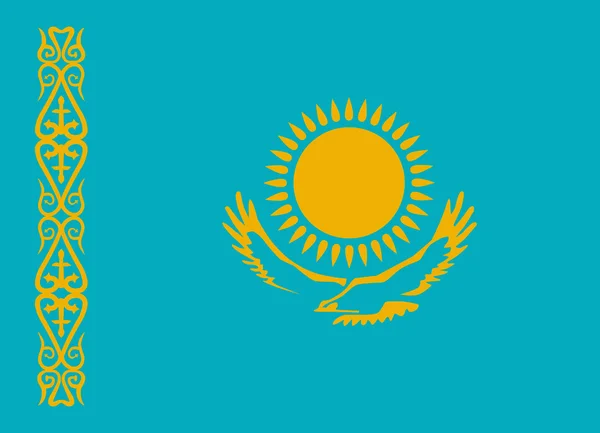 Kazakhstan flag vector — Stock Vector