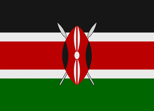 Kenia-Flaggenvektor — Stockvektor