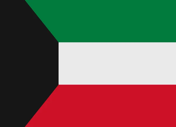 Vettore bandiera Kuwait — Vettoriale Stock