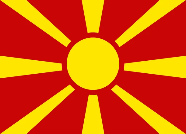 Векторний прапор Македонія — стоковий вектор