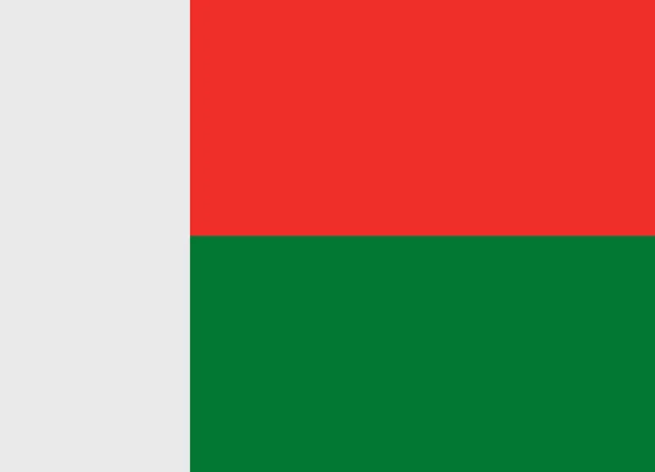 Madagascar vector de bandera — Vector de stock