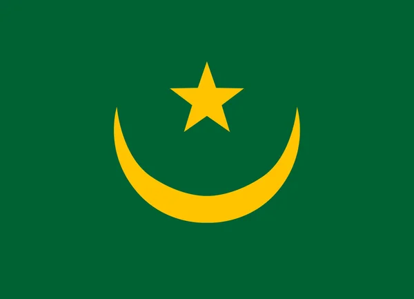 Mauritania bandera vector — Archivo Imágenes Vectoriales