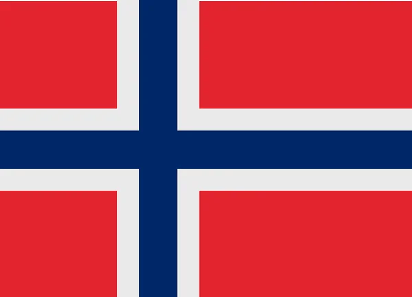 Norwegischer Fahnenvektor — Stockvektor