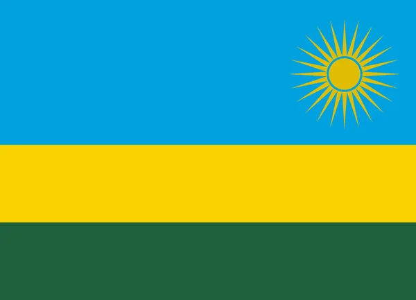 Vlag van Rwanda vector — Stockvector