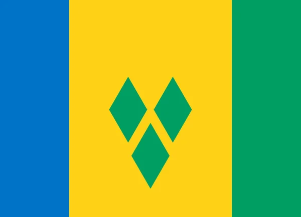 Drapeau vecteur Saint-Vincent-et-les Grenadines — Image vectorielle