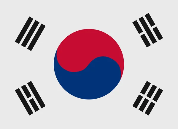 Coreia do Sul Bandeira Vector —  Vetores de Stock