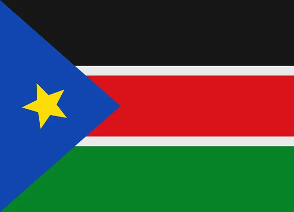Vlag van Zuid-Soedan vector — Stockvector