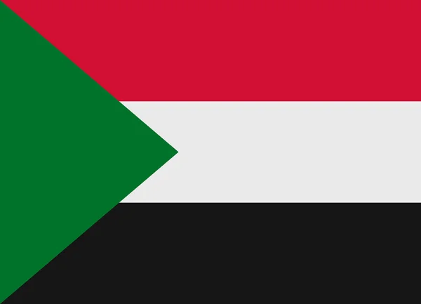 Sudan-Fahnenvektor — Stockvektor